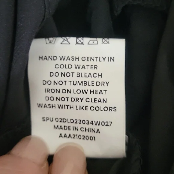 BloomChic Black Geometric Pocket Ruffle Sleeve Belted Midi Dress - Women's Plus - Picture 13 of 13